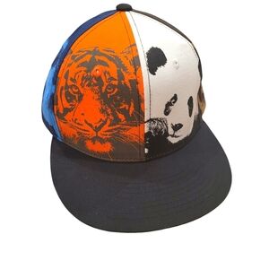 San Diego Zoo & Safari Park Kid's Hat Cap Black Brim Colorblock Crown Animals
